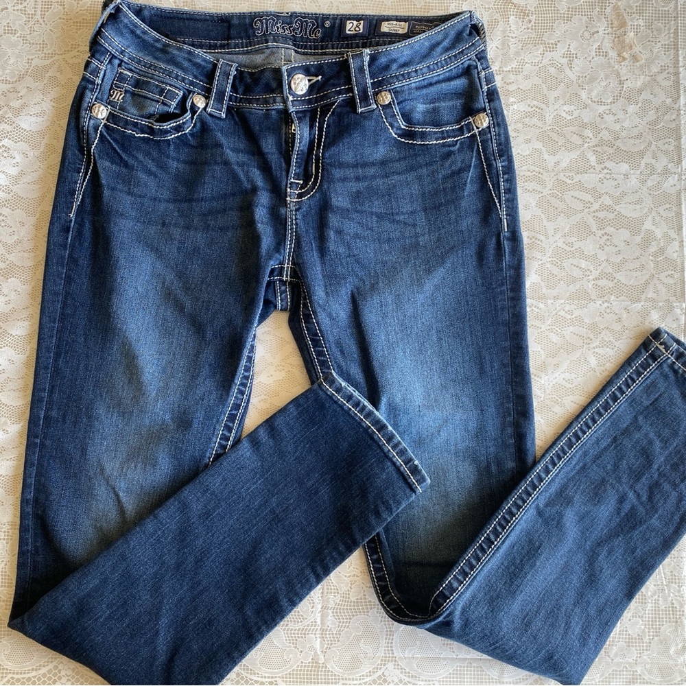 Miss Me Blue Skinny Jeans